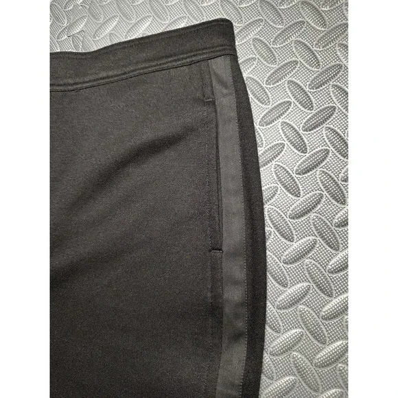 NEW rag & bone Joan Slim Fit women's black Slit cuffs stripe Pants 52%cotton L - Picture 10 of 11